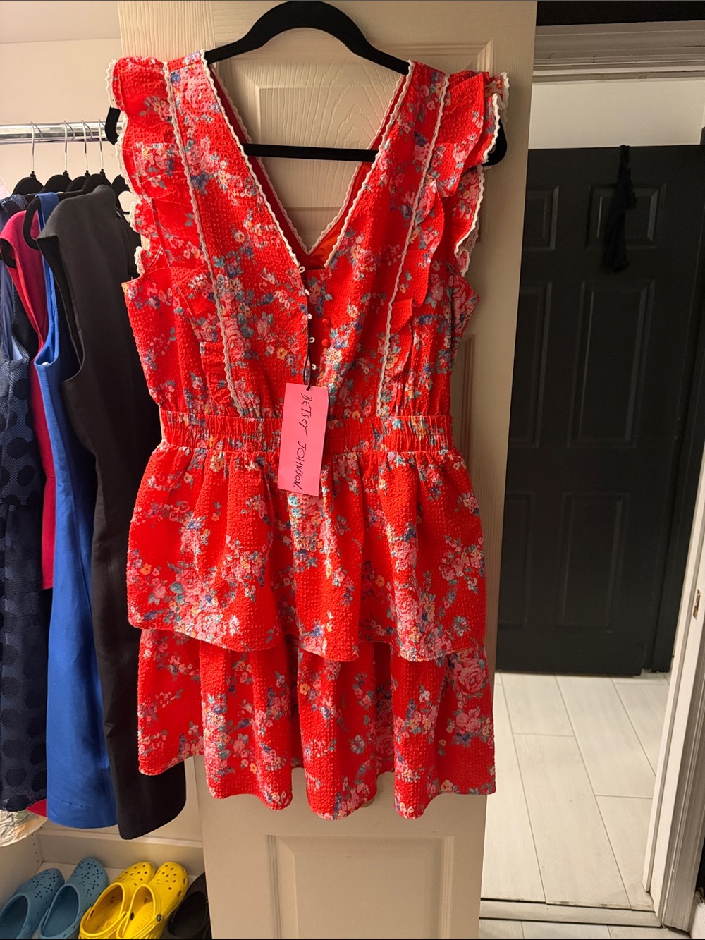 Betsey Johnson Over The Knee Floral Dress Size Large
